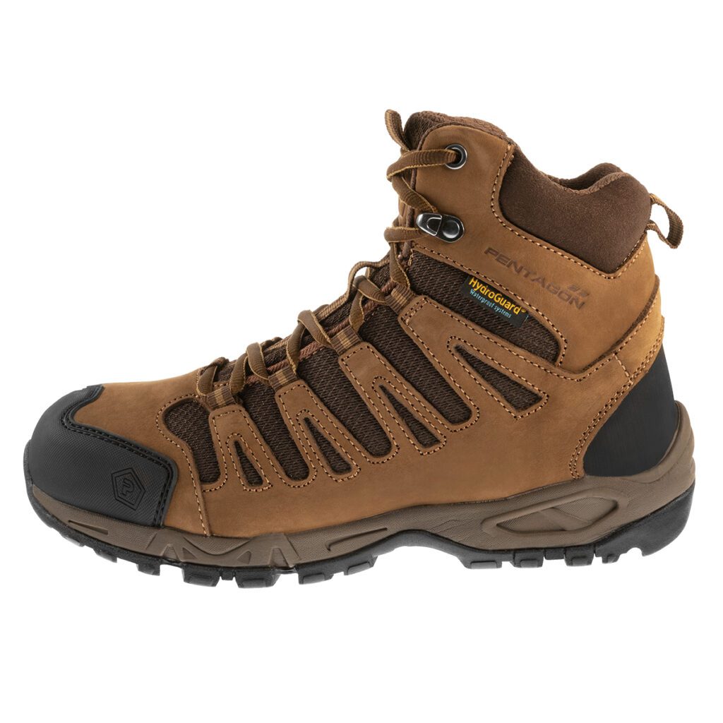 Bottes Tactiques PENTAGON Achilles XTR 6 - Cuir Nubuck Hydroguard Imperméable, Marron, Neuves Sous Emballage