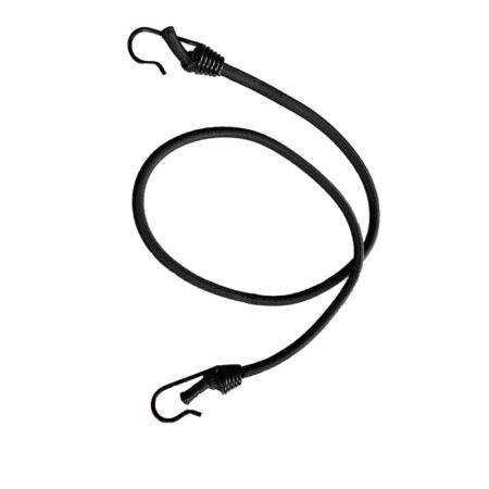 Elastinė tvirtinimo virvė su kabliukais (120cm) juoda