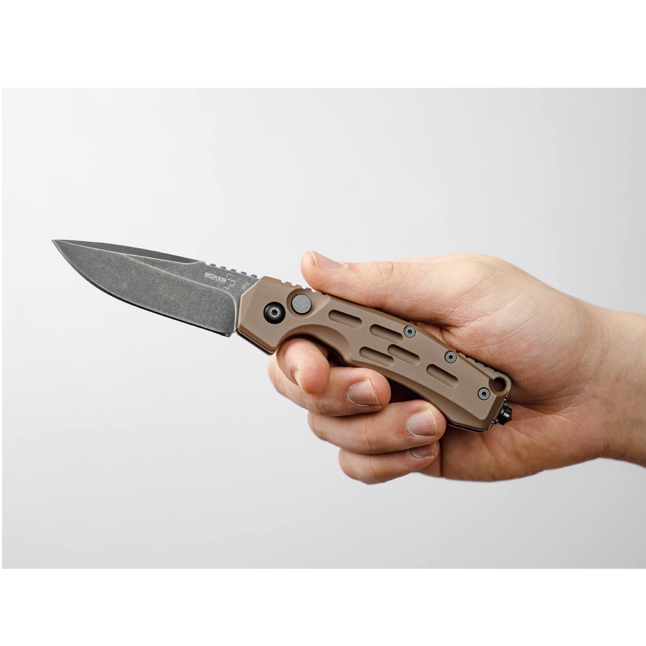 „Böker Plus Thunder Storm Auto taktinis peilis, coyote spalva“