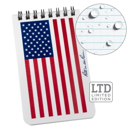 Užrašų knygutė RITE IN RAIN 3×5′ US Flag