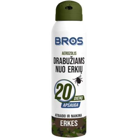 BROS aerozolis drabužiams nuo erkių