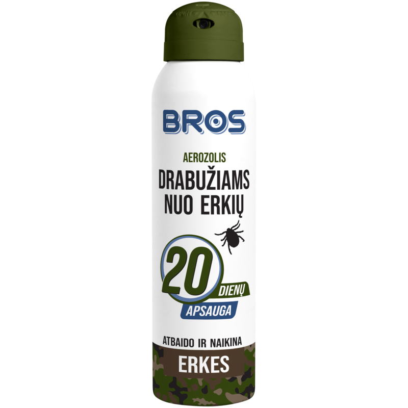 BROS aerozolis drabužiams nuo erkių
