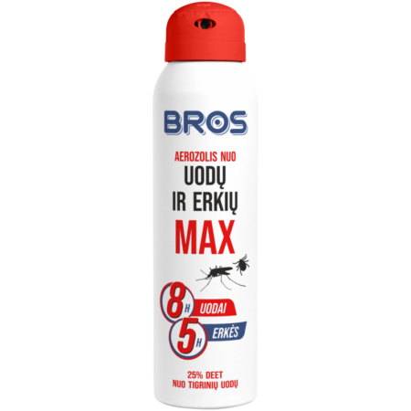 BROS aerozolis nuo uodų ir erkių MAX