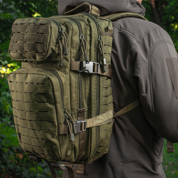 Kuprinė M-TAC LARGE ASSAULT PACK LASER CUT Žalia